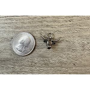 Vintage Silver Longhorn Charm